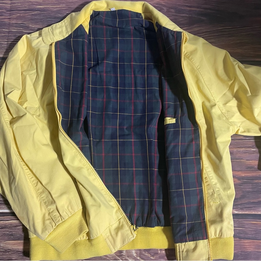 Vintage Burberrys Mens Yellow Quilted Nova Check Jacket - Size M